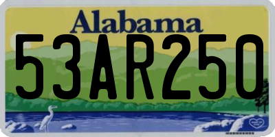 AL license plate 53AR250