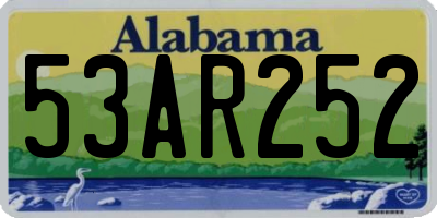 AL license plate 53AR252