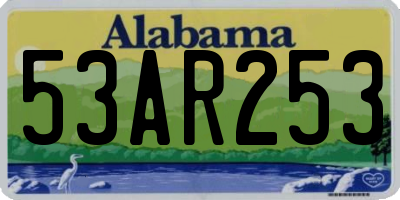 AL license plate 53AR253