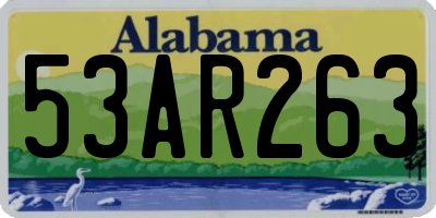 AL license plate 53AR263