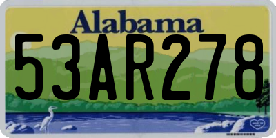 AL license plate 53AR278