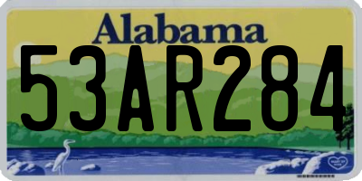 AL license plate 53AR284