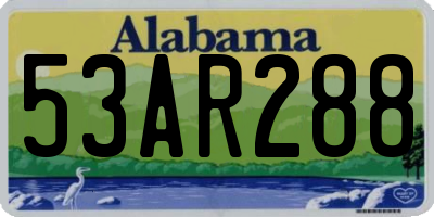 AL license plate 53AR288