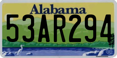 AL license plate 53AR294