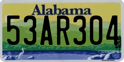 AL license plate 53AR304