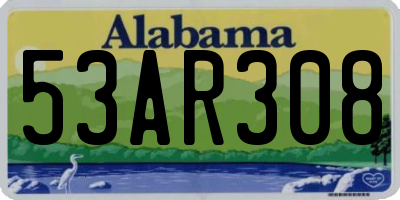 AL license plate 53AR308