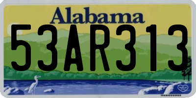 AL license plate 53AR313