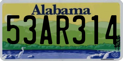 AL license plate 53AR314