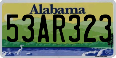 AL license plate 53AR323