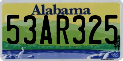 AL license plate 53AR325