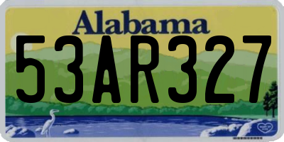 AL license plate 53AR327