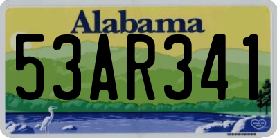 AL license plate 53AR341