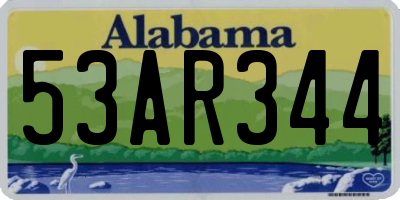 AL license plate 53AR344