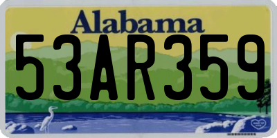AL license plate 53AR359
