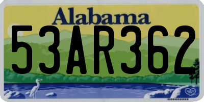 AL license plate 53AR362