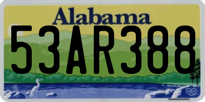 AL license plate 53AR388