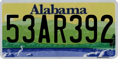 AL license plate 53AR392