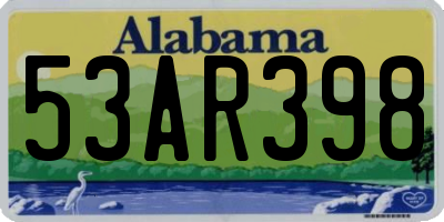 AL license plate 53AR398