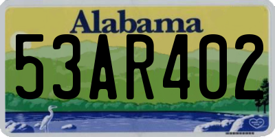 AL license plate 53AR402