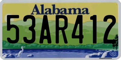 AL license plate 53AR412
