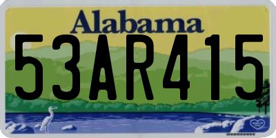 AL license plate 53AR415
