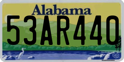 AL license plate 53AR440