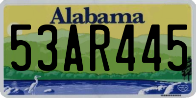 AL license plate 53AR445