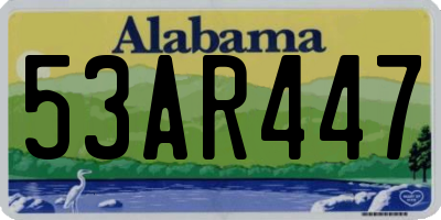 AL license plate 53AR447