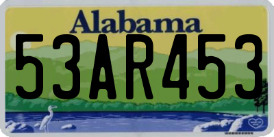 AL license plate 53AR453