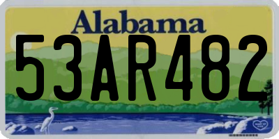 AL license plate 53AR482
