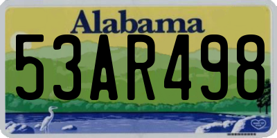 AL license plate 53AR498
