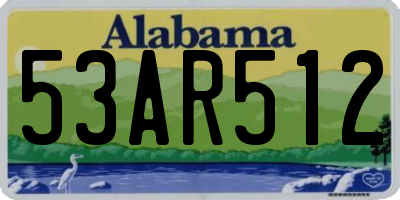 AL license plate 53AR512