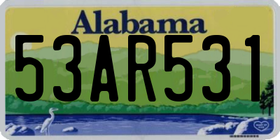 AL license plate 53AR531