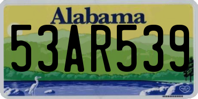 AL license plate 53AR539