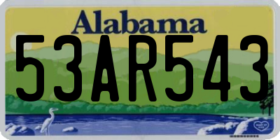 AL license plate 53AR543