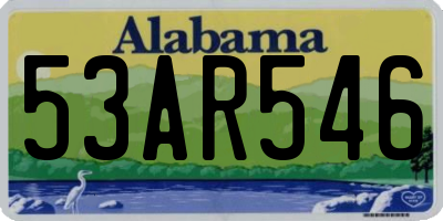 AL license plate 53AR546
