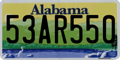 AL license plate 53AR550