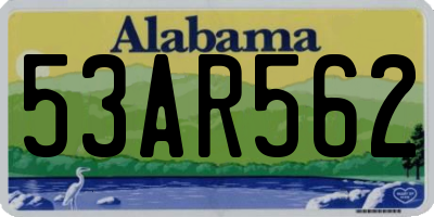 AL license plate 53AR562