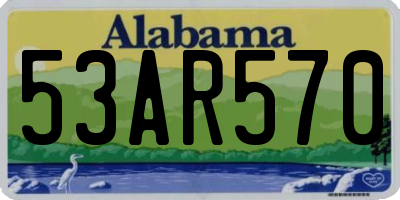 AL license plate 53AR570
