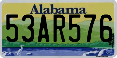 AL license plate 53AR576