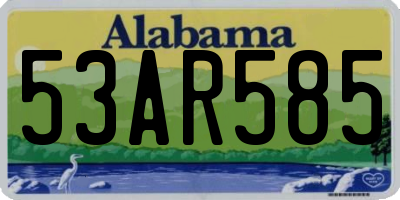 AL license plate 53AR585
