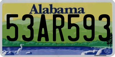 AL license plate 53AR593