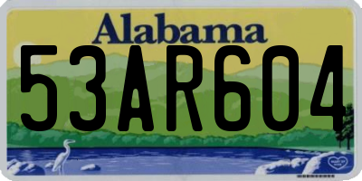 AL license plate 53AR604