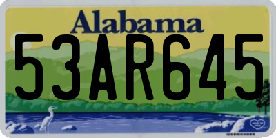 AL license plate 53AR645