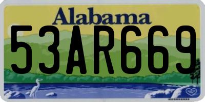 AL license plate 53AR669