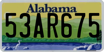 AL license plate 53AR675
