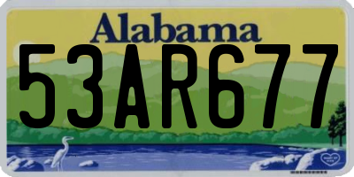 AL license plate 53AR677