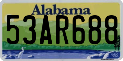 AL license plate 53AR688