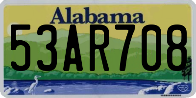 AL license plate 53AR708