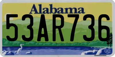 AL license plate 53AR736